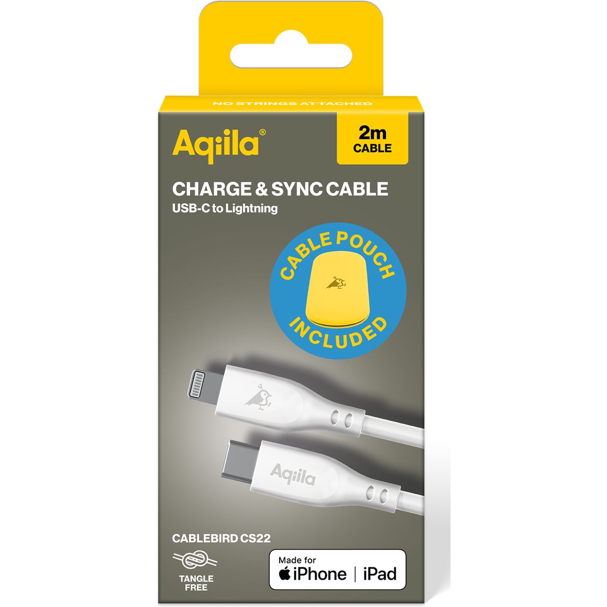 Aqiila Silicon Silicon USB-C/Lightning 2.0 60W 2m Charging Cable