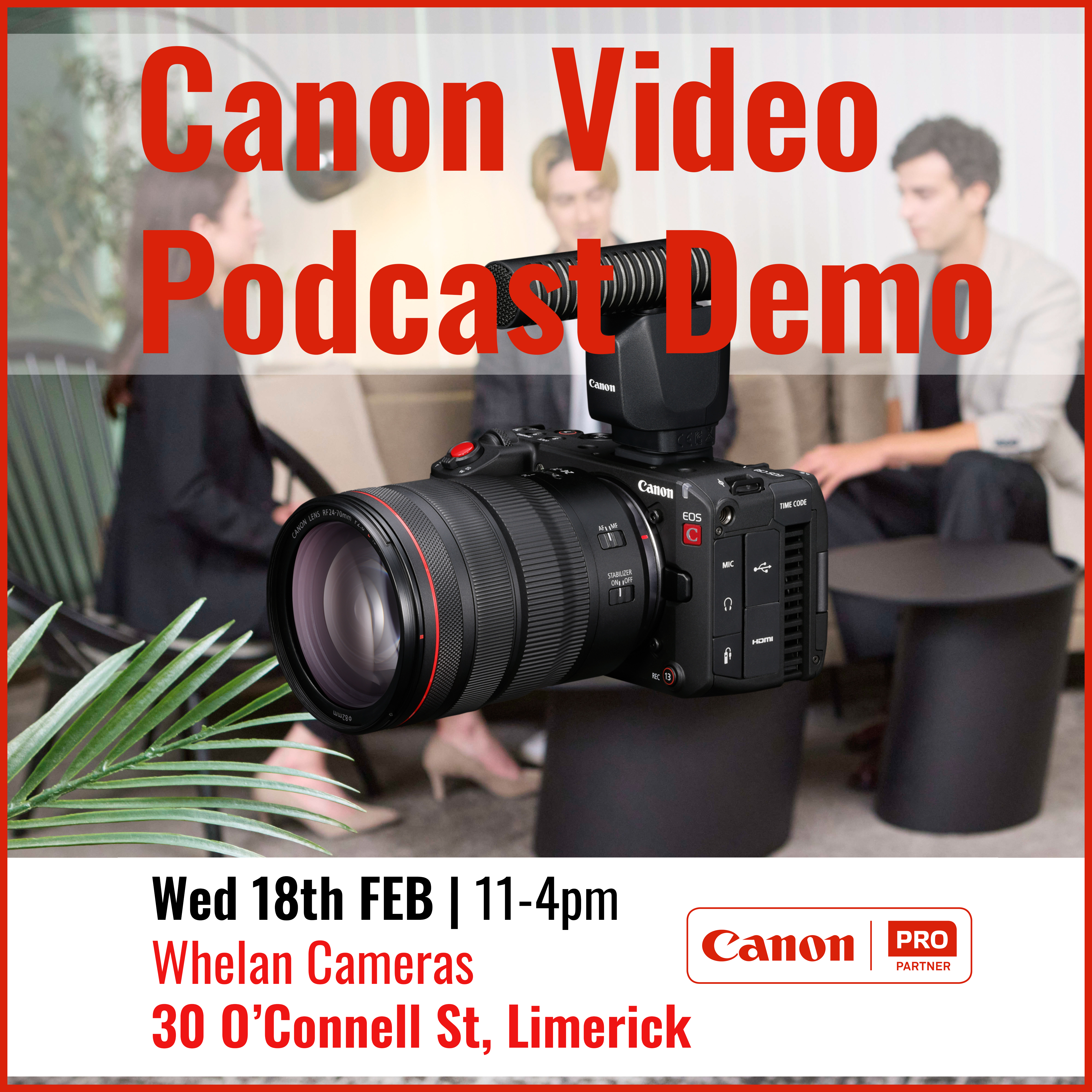 Video Podcast Demonstration with Canon Ireland.