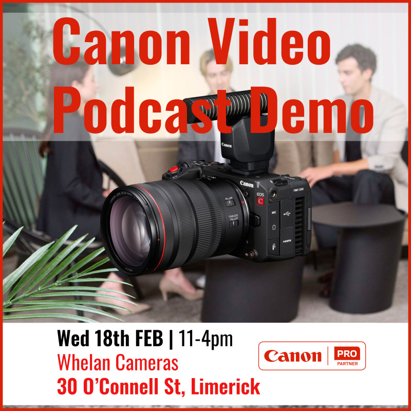 Video Podcast Demonstration with Canon Ireland.