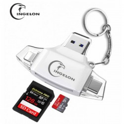 Ingelon 4-in-1 SD Card Reader - IOS & Android