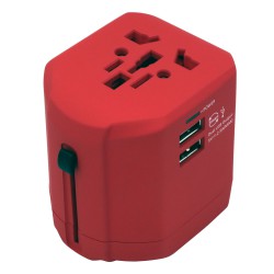 Caruba Multi Travel Adapter - Red