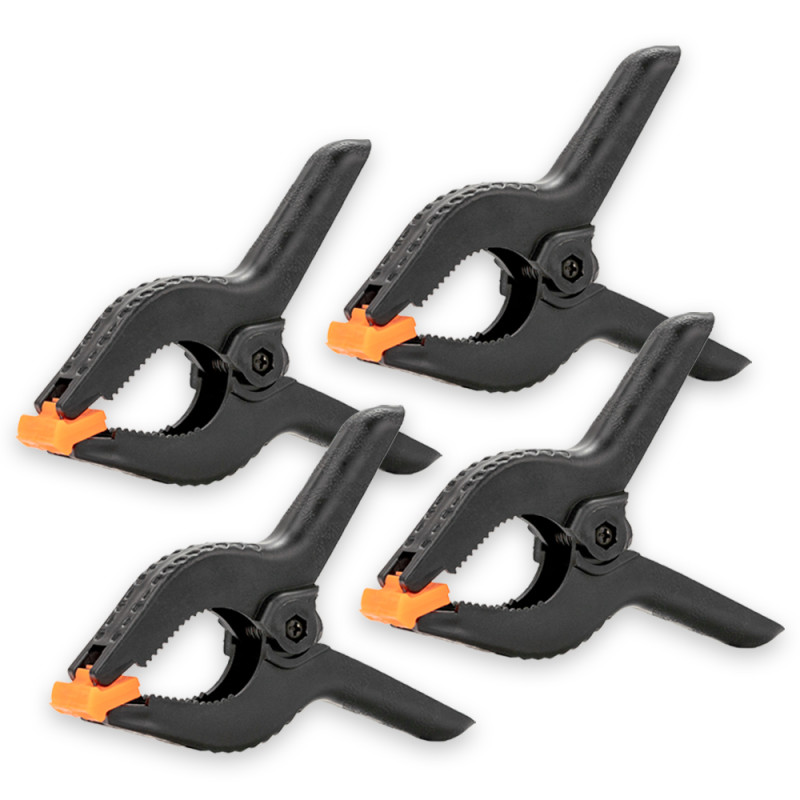 Caruba Background Clamp Black/Orange Large (4 pieces)