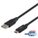 DELTACO USB-C to USB-A cable 2m
