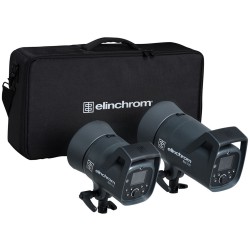 Elinchrom ELC 125 / 500 Twin TTL / HSS Heads, Bag & 16cm Reflectors