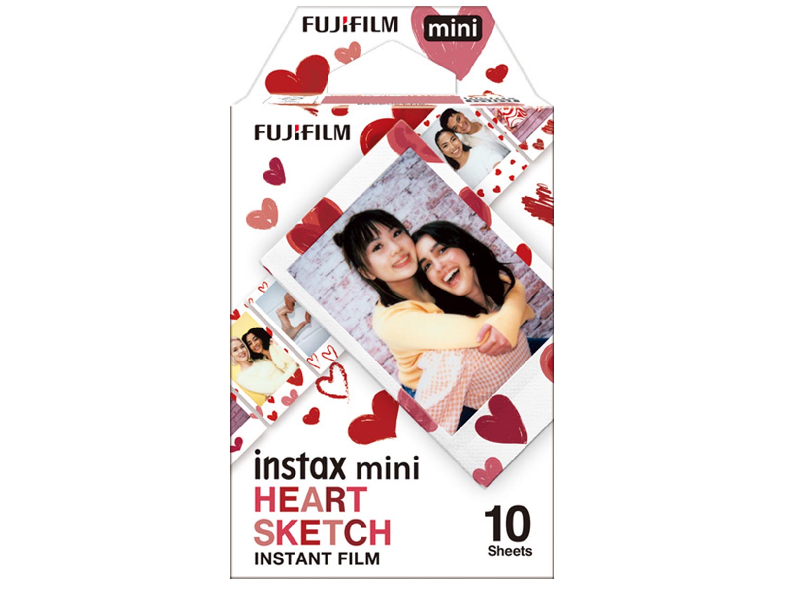 Fujifilm Instax Mini Hearts Sketch 10 Pack Film