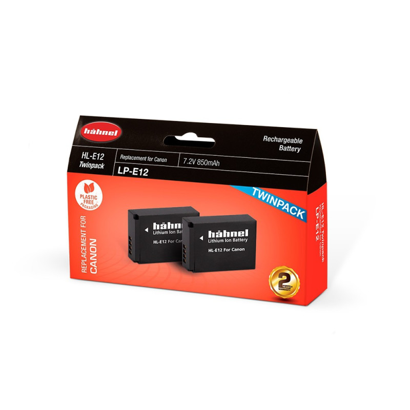 Hahnel Canon LP-E12 Replacement Battery Twin Pack Hahnel Canon LP-E12 Replacement Battery Twin Pack