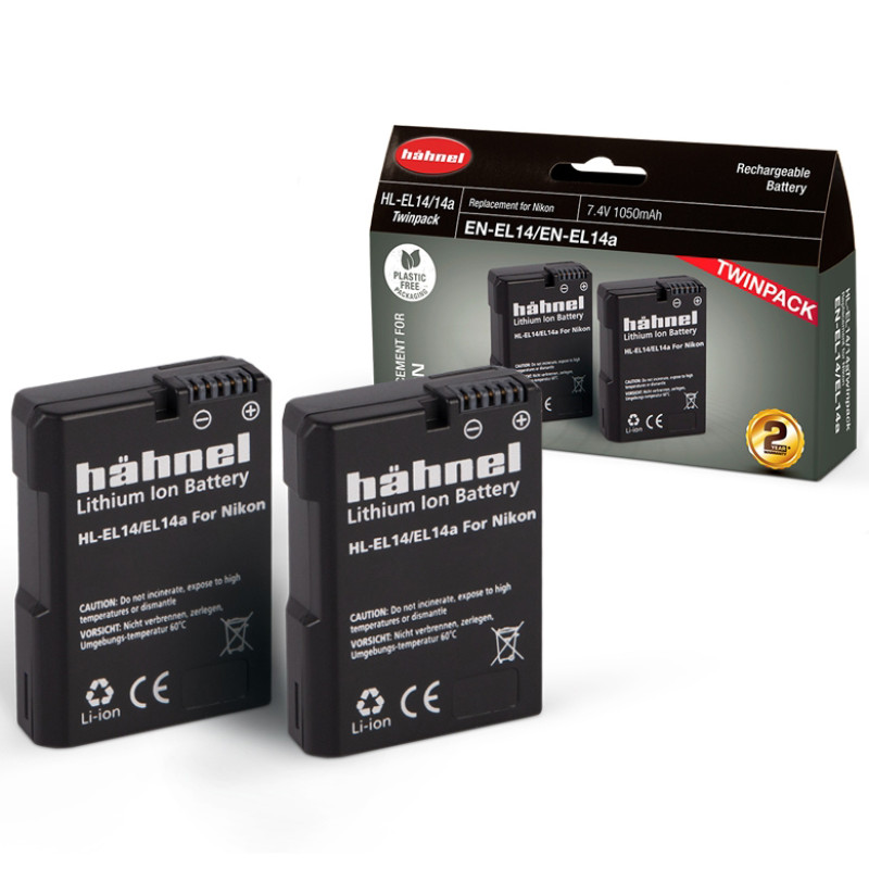 Hahnel Nikon EN-EL14A Twin Pack Replacement Battery