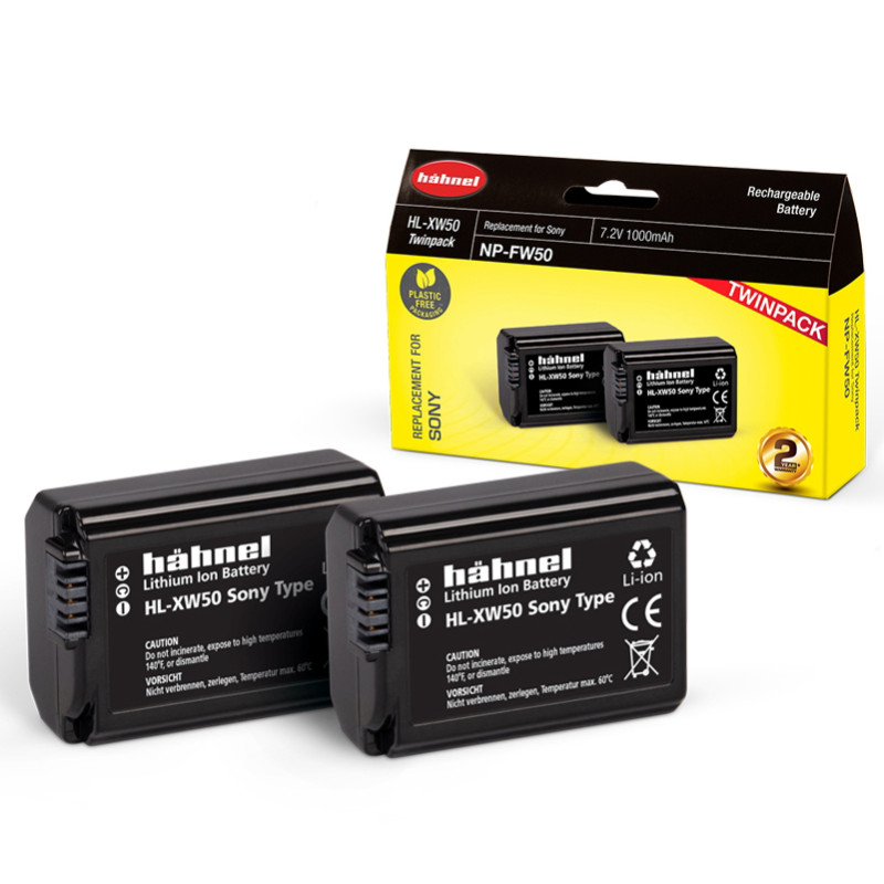 Hahnel Sony NP-FW50 TWIN PACK Replacement Battery Hahnel Sony NP-FW50 TWIN PACK Replacement Battery