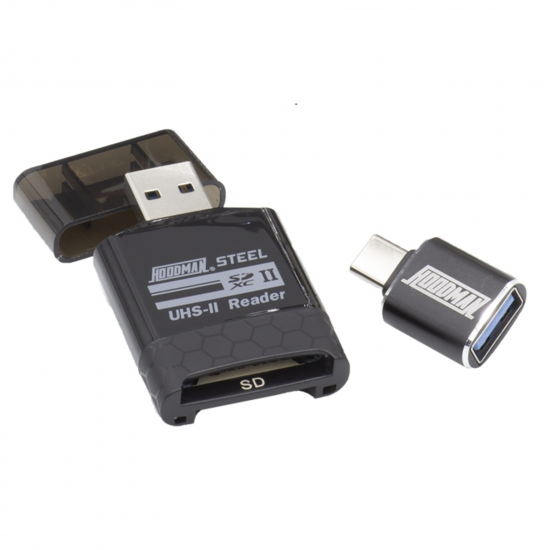 Hoodman SD/Micro SD UHS-II Enabled Card Reader