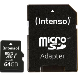 Intenso 64GB microSDHC UHS-I Professional U3 V30 Card (100MB/s)
