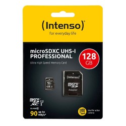 Intenso 128GB microSDHC UHS-I Professional U3 V30 Card (100MB/s)