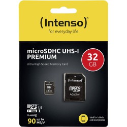 Intenso 32GB microSDHC UHS-I Premium U1 Card (90MB/s)