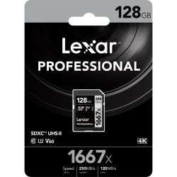 Lexar 128GB Professional 1667x UHS-II SDXC