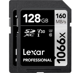 Lexar 128GB Professional 1066x UHS-II SDXC (Twin Pack)