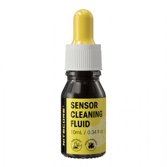 Nitecore Sensor Cleaning Fluid (10ml) & Sensor Cleaning Swabs For Full-Frame (Tongue Width 24mm) (10 pcs)