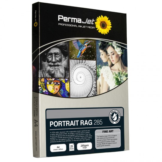 PermaJet Portrait Rag 285gsm Inket Paper A2 25 Sheets
