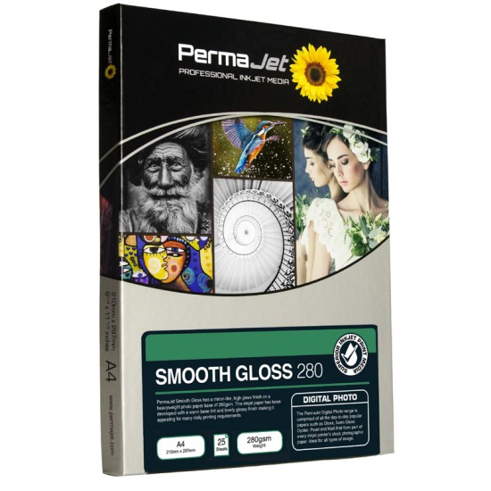 Permajet Smooth Gloss 280gsm InkJet Paper A3 50 sheets