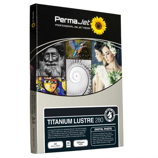 PermaJet Titanium Lustre 280gsm InkJet Paper A3+ 25 Sheets