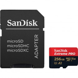 SanDisk 256GB Extreme Pro MicroSDXC + SD Adapter A