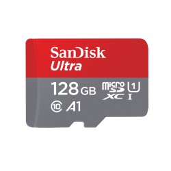 SanDisk 128GB Ultra UHS-I microSDXC Memory Card+ SD Adapter