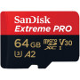 SanDisk 64GB Extreme Pro MicroSDXC SD Adapter A2