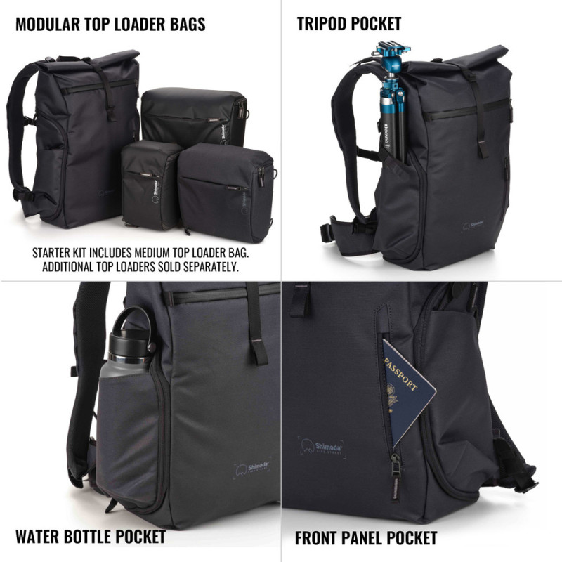 Shimoda Side Street 28 Starter Kit (w/ Medium Top Loader) - Anthracite Shimoda Side Street 28 Starter Kit (w/ Medium Top Loader) - Anthracite