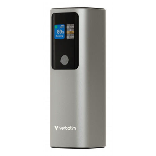 VERBATIM CHARGE N GO POWER BANK 27000MAH 183W GREY
